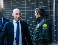 Luis Rubiales, entrando al juzgado.