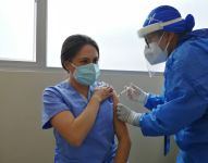 Campaña de vacunación contra la Covid-19 en Ecuador, en 2021.