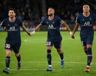 El PSG, celebrando el título.