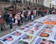 Un plantón de familiares de personas desapsarecidas, del 24 de noviembre de 2022.