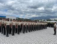 Los cadetes de la Escuela Superior de Policía en Quito.