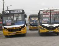 Imagen de buses en Durán.