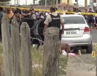 Imagen de una escena de crimen en Manta, Manabí, el 5 de noviembre en 2025.
