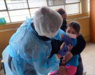 Vacunación de niños contra el COVID-19. Foto: Salud Ecuador
