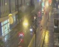Fotos de lluvias en la avenida Domingo Comín, la noche de este viernes 2 de febrero de 2024.