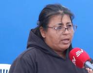 Foto de María Choez, vocera de los familiares de los pescadores desaparecidos en Manta.