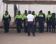 Foto de los agentes de tránsito de Manta.