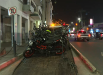 Varias motos fueron retenidas este jueves.