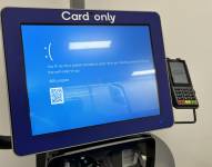 Mensaje de error en un cajero de una tienda de Bg W en Brisbane