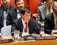 Imagen del embajador adjunto de Rusia ante la ONU, Dmitry Polyanskiy, en Nueva York (EE.UU.).