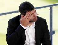 El delantero lloró durante la rueda de prensa donde anunció su despedida.