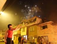 Festejos en Cuenca por la llegada del Año Nuevo.