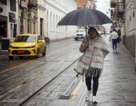 Foto de archivo, clima frío y lluvia en Cuenca.