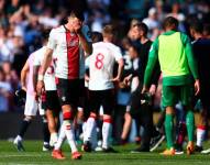 Jugadores del Southampton lamentando el descenso.