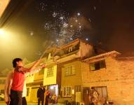 Imagen de niños de Cuenca celebrando el Año Nuevo.