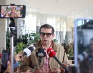 Imagen de Harold Burbano, ministro de Trabajo, en un seminario realizado de retos de liderazgo laboral