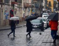 Imagen referencial de lluvias en Cuenca.