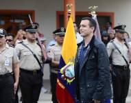 Daniel Noboa durante un evento la tarde del viernes 19 de septiembre de 2025