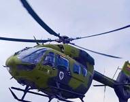 Imagen referencial de un helicóptero en vuelo.
