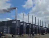 Imagen de generadores eléctricos fallidos en Esmeraldas.