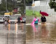 Imagen de inundaciones en Villa Bonita, Guayaquil.