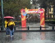 Foto de archivo de lluvia en Cuenca.