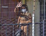 Fotografía de archivo fechada el 15 de junio de 2022 que muestra a la expresidenta interina de Bolivia Jeanine Áñez en la cárcel de Mujeres de Miraflores, en La Paz (Bolivia).