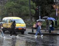 Imagen de archivo de lluvias en Cuenca, en octubre de 2024.