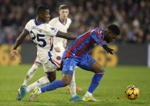 El volante del Chelsea, Moisés Caicedo, en el partido ante el Crystal Palace por la Premier League
