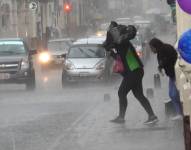 Imagen de archivo de lluvias en Cuenca.