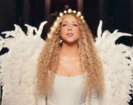 Mariah Carey vestida de ángel.