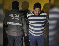 Foto tomada de la cuenta del Ministerio del Interior cuando se anunció la captura de alias Gordo Tacuri. Imagen mejorada con inteligencia artificial, al remover el texto puesto.