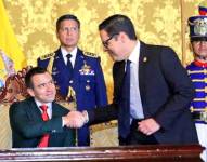 Imagen de archivo de Daniel Noboa y José Julio Neira en Carondelet.