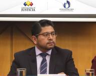 David Jacho durante un evento denominado Interculturalidad y justicia penal.