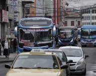 Imagen de transporte urbano en Ambato, Tungurahua. Foto del 15 de septiembre del 2025.