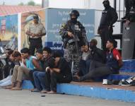 En el Cuartel Modelo de la Policia Nacional, se encuentran los detenidos que atentaron en las instalaciones de TC televisión.