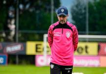 El entrenador de Independiente del Valle, Javier Rabanal, en un entrenamiento