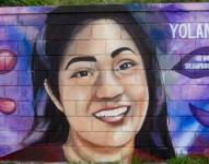 Un mural pintado en honor de Yolanda Martínez. La sociedad civil se organizó para buscarle.