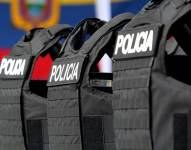 Imagen de chalecos antibalas usados por la Policía Nacional en Ecuador.