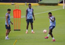 Entrenamiento de la selección de Ecuador previo al partido ante Argentina por Eliminatorias