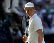 Jannik Sinner durante la segunda semifinal de Wimbledon que ha jugado contra Novak Djokovic en Wimbledon.
