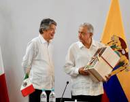 El presidente de Ecuador, Guillermo Lasso (i) se reunió en Veracruz con su homologo mexicano, Andrés Manuel López Obrador, el pasado 24 de agosto, para reanudar los diálogos en busca de un acuerdo comercial.