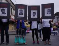 Guayaquil, miÃ©rcoles 08 de enero del 2025 Com una marcha recordaron un mes de la desapariciÃ³n y posterior ejecuciÃ³n de los 4 menores del sector de Las Malvinas. Fotos: CÃ©sar MuÃ±oz/API