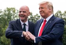 Gianni Infantino y Donald Trump.