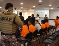 En la reinstalación de este martes, los magistrados escucharon a los aprehendidos, que fueron trasladados desde la cárcel de Ibarra.