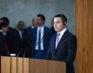 Daniel Noboa en un evento en Brasil.