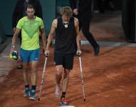 Alexander Zverev se lesionó en las semifinales del Roland Garros