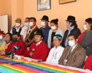 Miembros de la Confederación de Nacionalidades Indígenas del Ecuador (Conaie). Foto: Twitter
