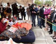 12 personas se encuentran en huelga de hambre por la defensa de las reformas a la Ley Orgánica de Educación Intercultural. Foto: Asamblea Nacional