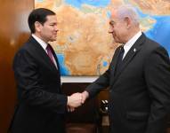 Imagen cedida por el Gobierno israelí del encuentro entre el secretario de Estado de Estados Unidos, Marco Rubio, y el primer ministro israelí, Benjamín Netanyahu.